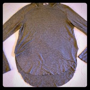 Melrose+Market high low tee - Small, grey striped